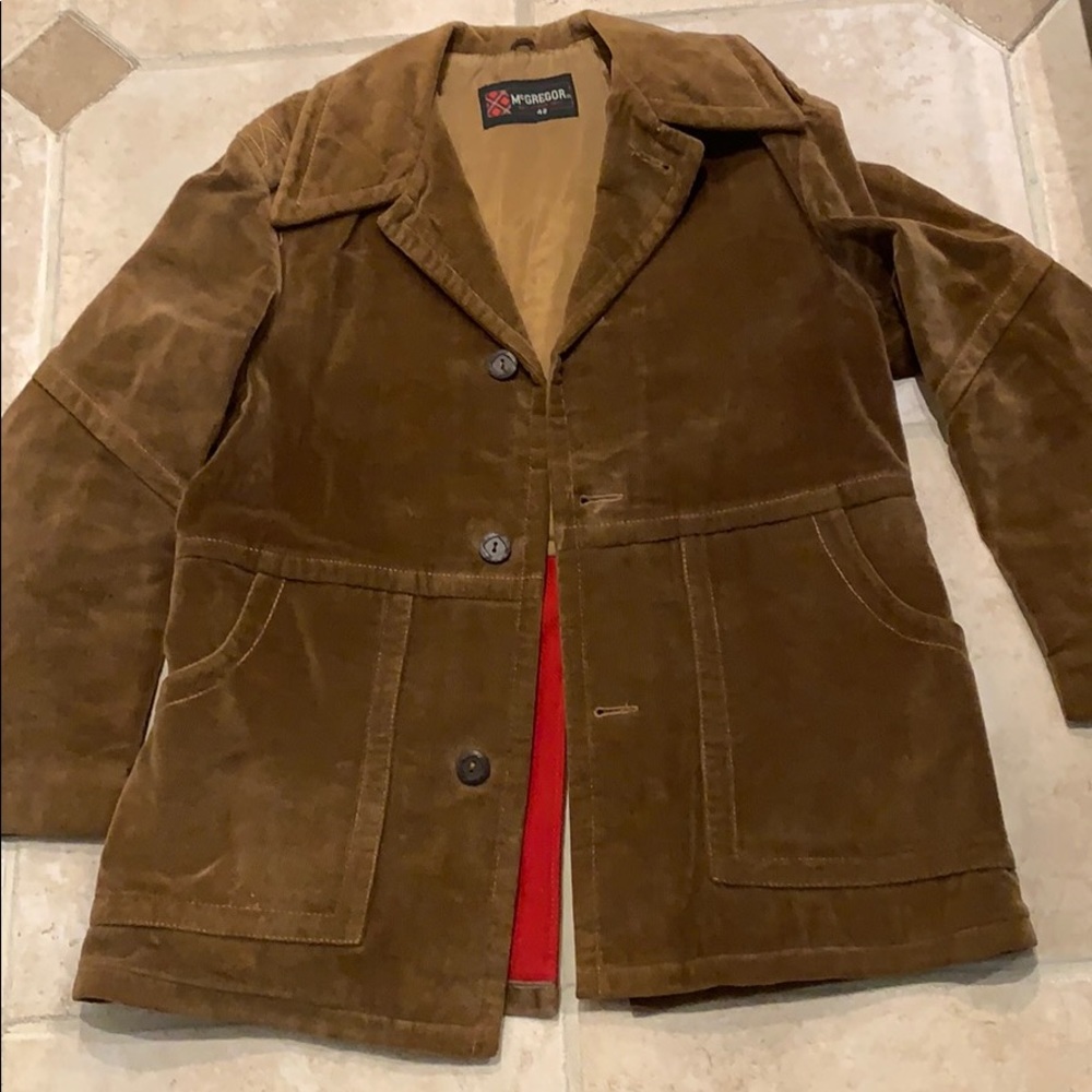 Vintage 70 s M cGregor corduroy coat 42 tan